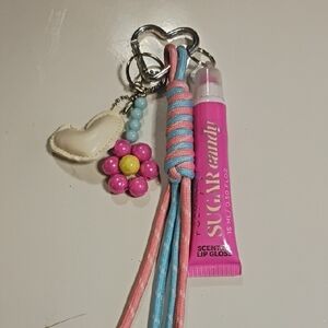 Colorful Kids Keychain with Lip Gloss